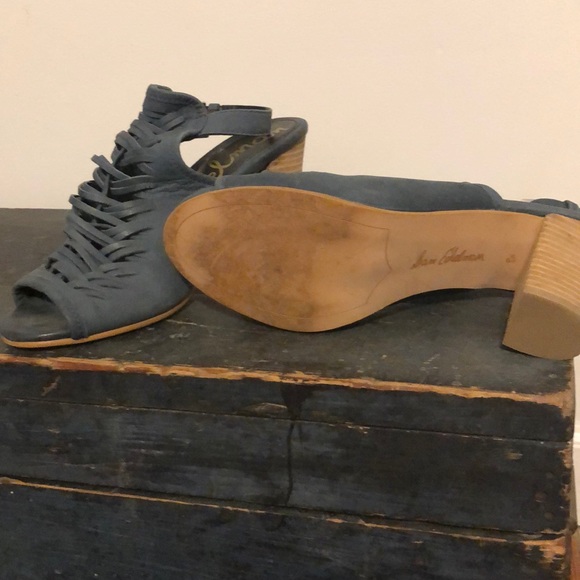 Sam Edelman teal ankle strap heel bootie - Picture 4 of 4